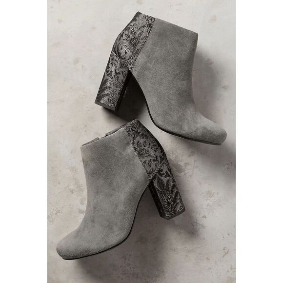 NEW Anthropologie Womens 9 Farylrobin Tiegan Suede Ankle Booties - Picture 3 of 16